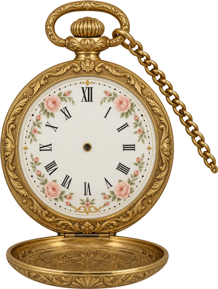 Reloj de bolsillo dorado